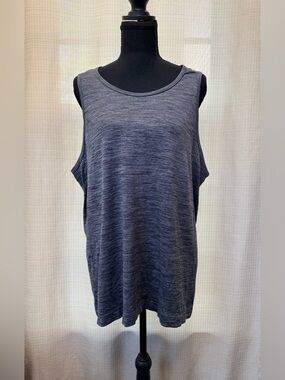 Lululemon Metal Vent Tech Muscle Tank Heathered Gray Men’s Large Gym Running